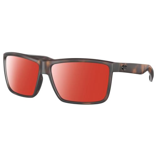 Costa Del Mar Rinconcito Unisex Polarized Sunglasses Tortoise Havana 60 mm 4 Opt Red Mirror Polar