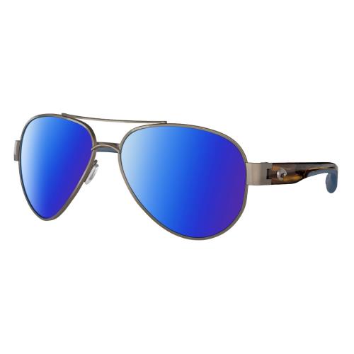 Costa Del Mar South Point Unisex Polarized Sunglass in Gold Pearl Tortoise 59 mm Blue Mirror Polar