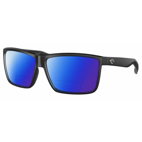 Costa Del Mar Rinconcito Unisex Polarized Bifocal Reading Sunglasses Black 60 mm Blue Mirror