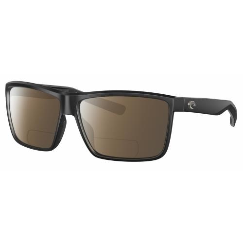 Costa Del Mar Rinconcito Unisex Polarized Bifocal Reading Sunglasses Black 60 mm Brown