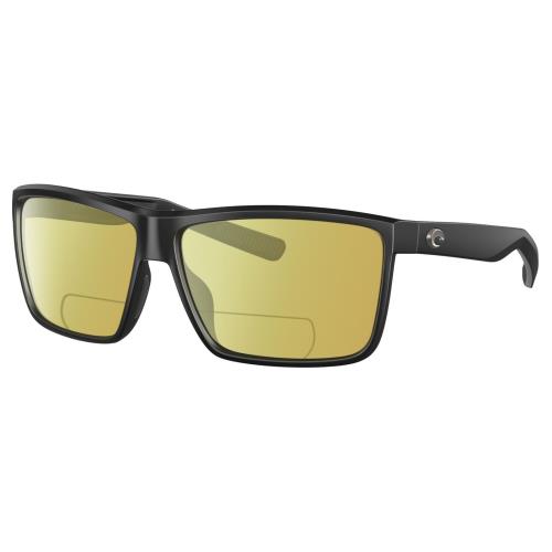 Costa Del Mar Rinconcito Unisex Polarized Bifocal Reading Sunglasses Black 60 mm Yellow