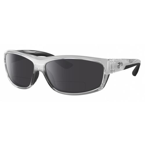 Costa Del Mar Salt Break Unisex Polarized Bifocal Sunglass in Silver Black 65 mm Grey