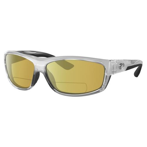 Costa Del Mar Salt Break Unisex Polarized Bifocal Sunglass in Silver Black 65 mm Yellow