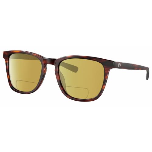 Costa Del Mar Sullivan Unisex Polarized Bifocal Sunglasses Tortoise Havana 53 mm Yellow