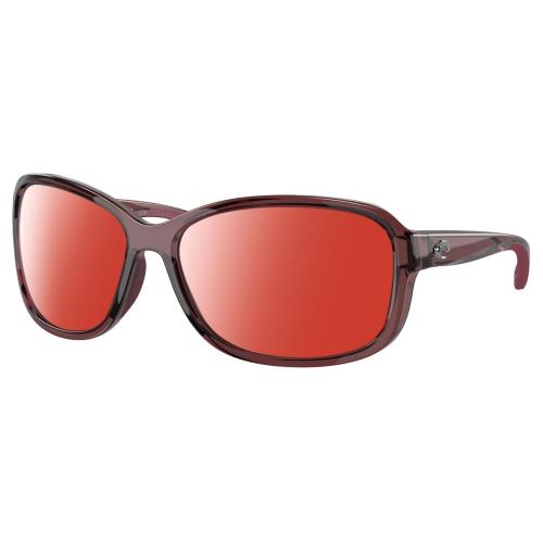 Costa Del Mar Seadrift Womens Polarized Sunglasses in Urchin Purple Crystal 58mm Red Mirror Polar