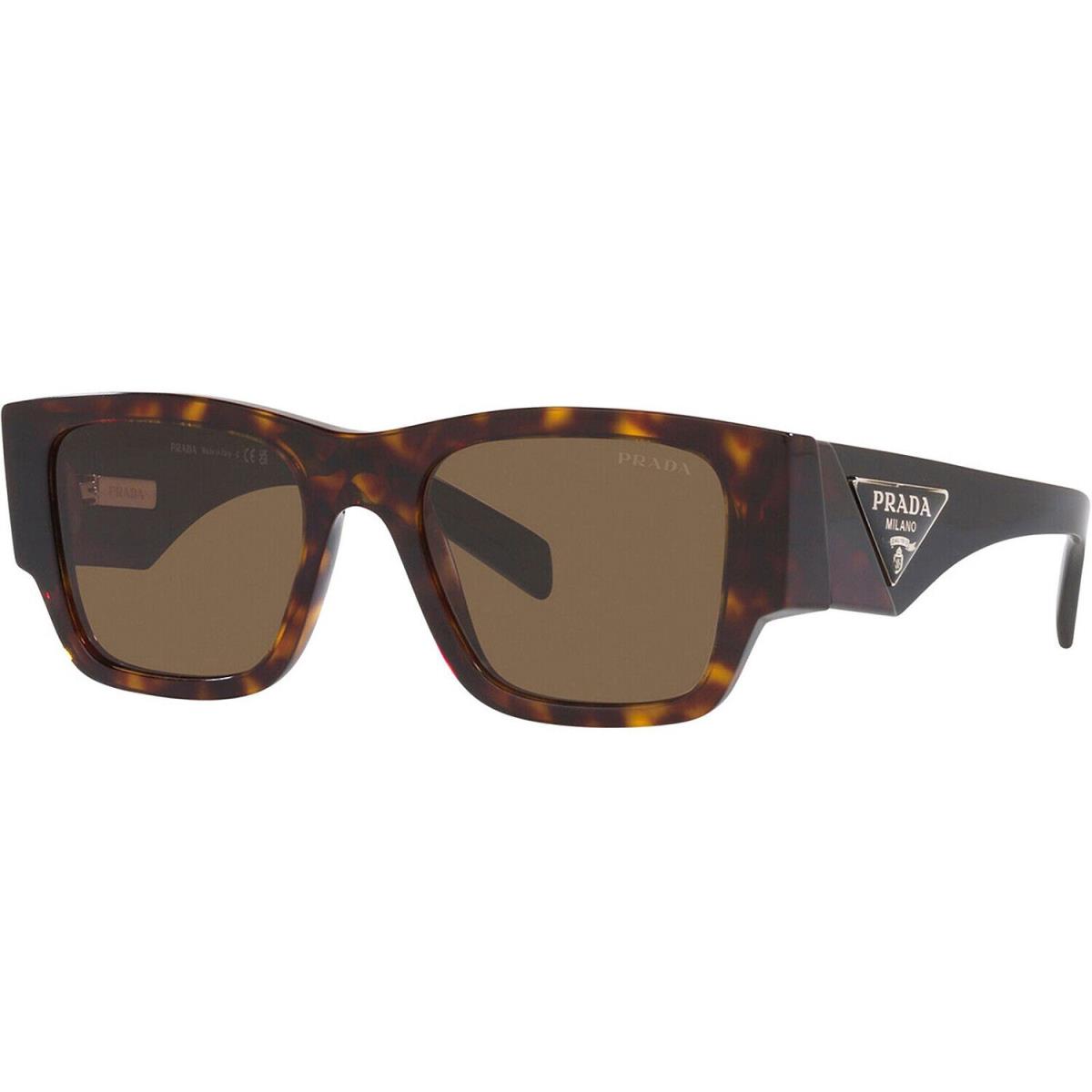 Prada PR 10ZS 2AU06B Tortoise Plastic Pillow Sunglasses Brown Lens