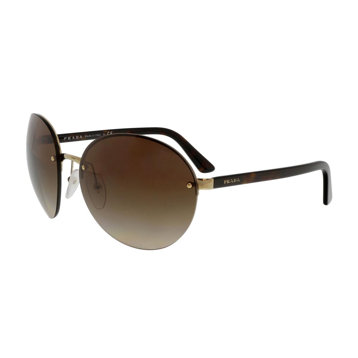 Prada 0PR 68VS ZVN6S1 Oval Gold Gold Sunglasses