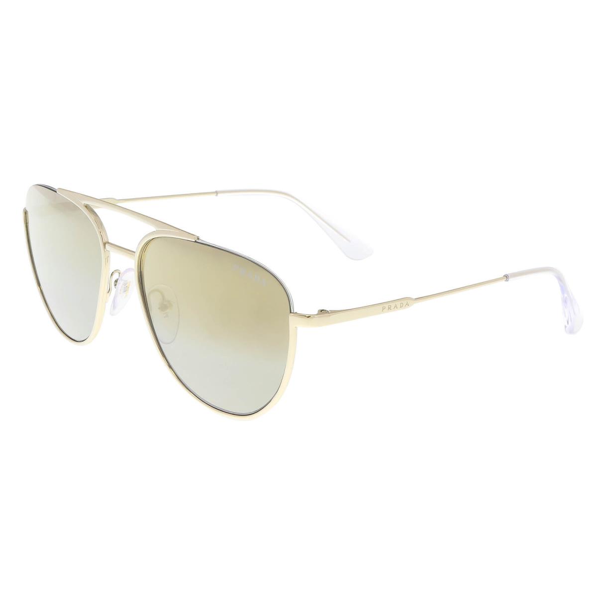Prada PR 50US ZVN6O0 Pale Gold Aviator Sunglasses