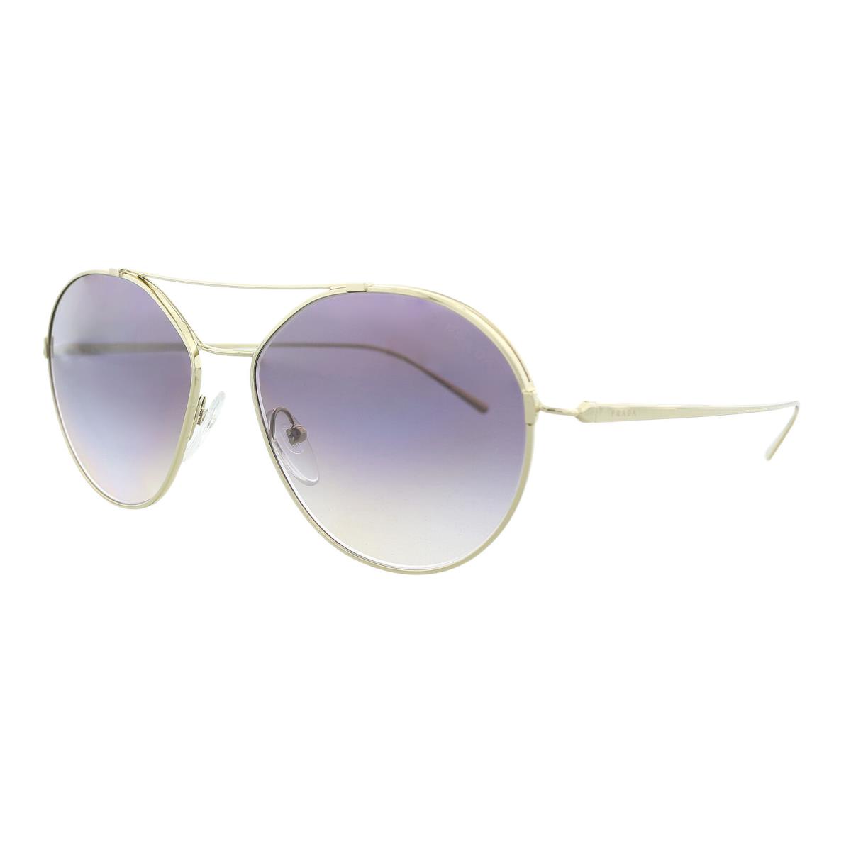 Prada 0PR 56US ZVNNJ0 Gold Round Sunglasses