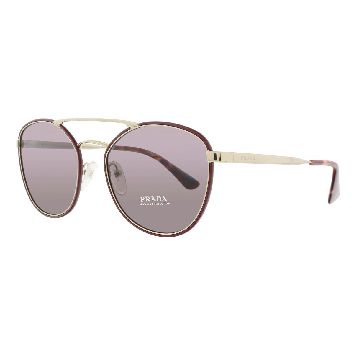 Prada 0PR 63TS VIY6X1 Bordeaux Round Sunglasses