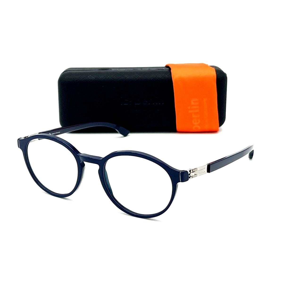 IC Berlin Theorem True Blue Chrome / Clear Lens 50mm Eyeglasses