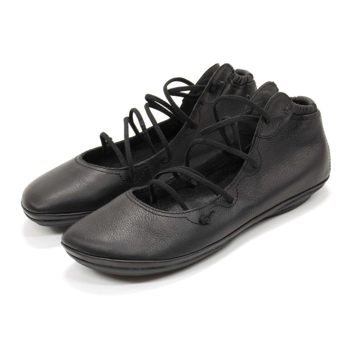 Camper Womens Flats Right Nina Leather Lace-up Comfort Ballerina Shoes