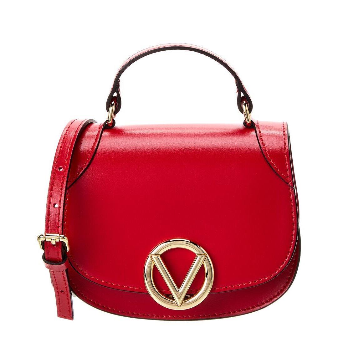 Valentino By Mario Valentino Dionne Retro Leather Shoulder Bag Women`s Red