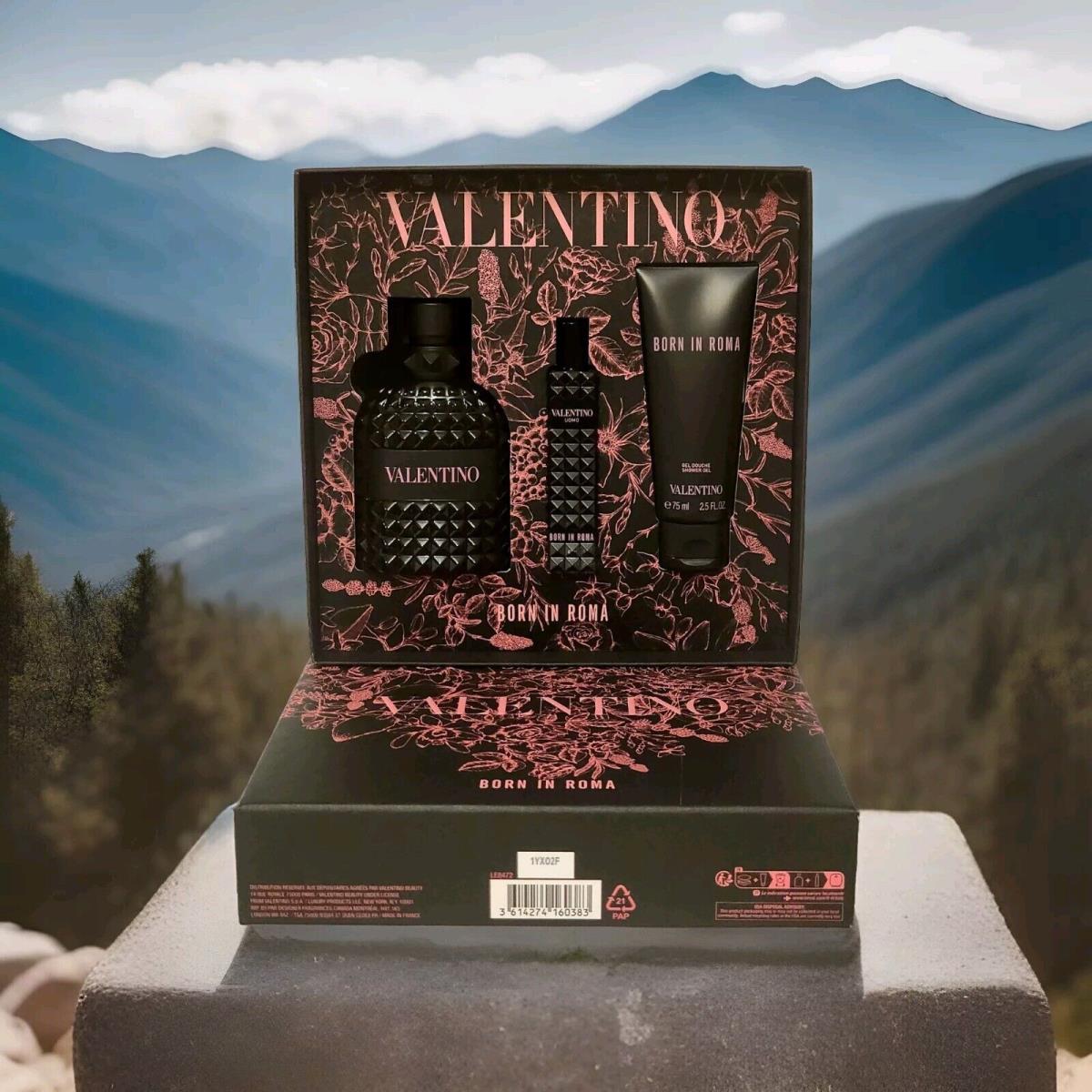 Valentino Uomo Born IN Roma 3PC Gift Set For Men