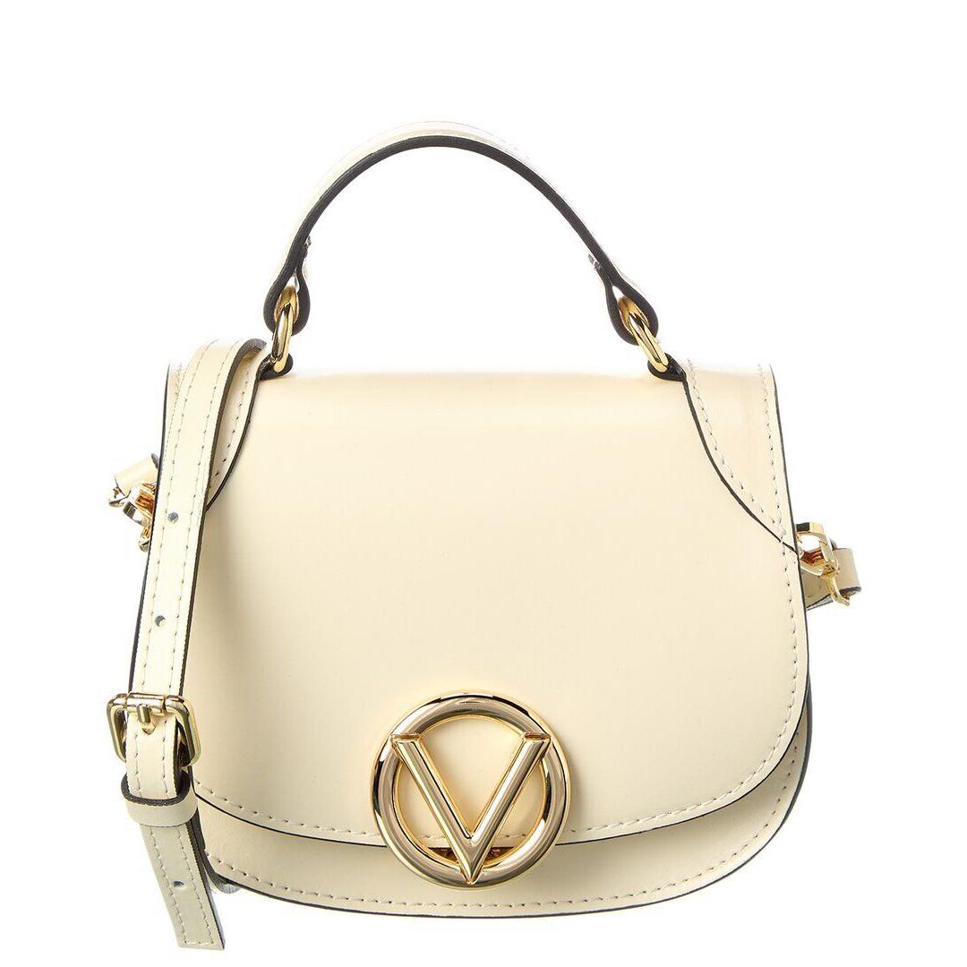 Valentino By Mario Valentino Dionne Retro Leather Shoulder Bag Women`s White