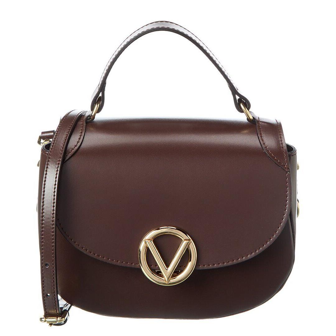 Valentino By Mario Valentino Fleur Retro Leather Shoulder Bag Women`s Brown