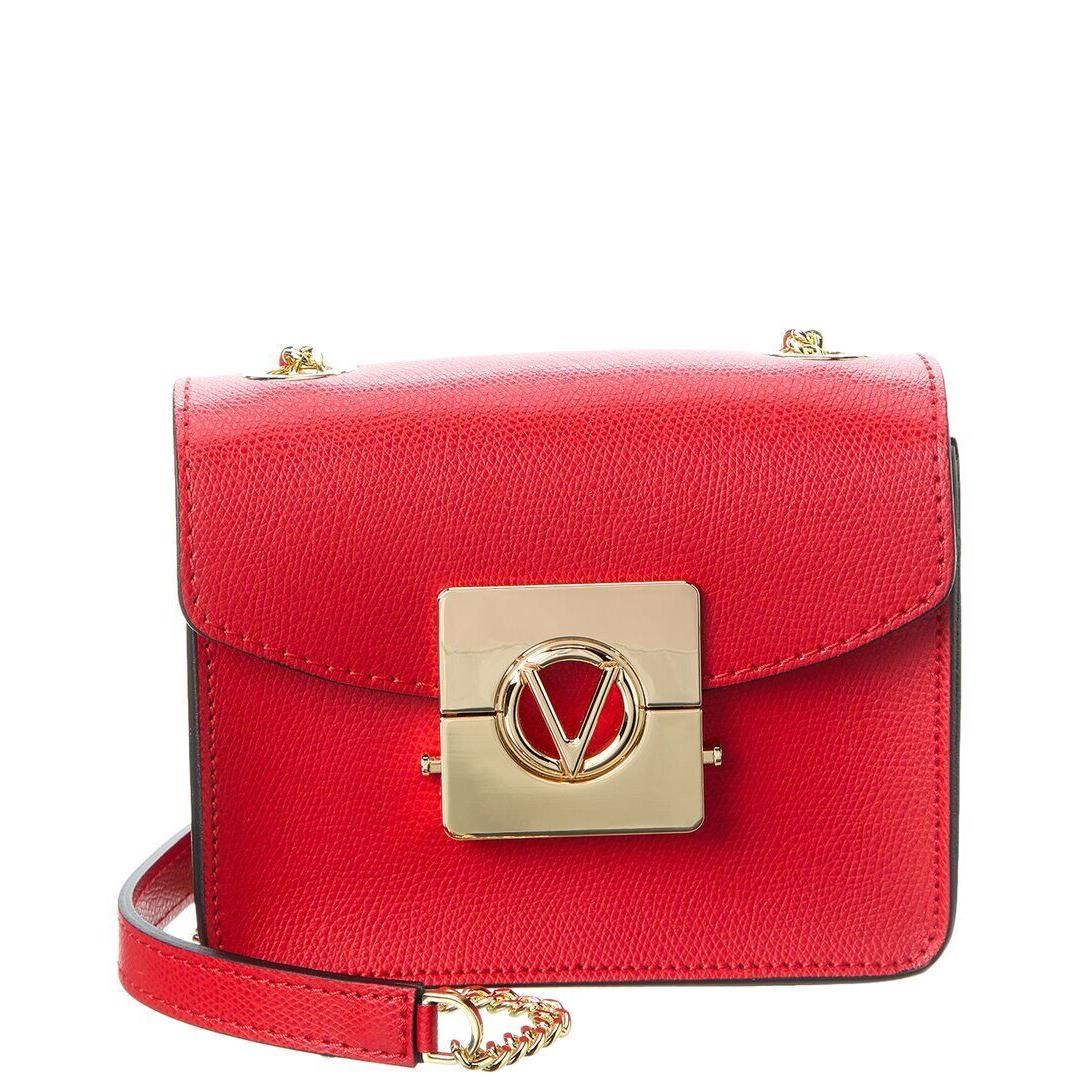 Valentino By Mario Valentino Bijou Bonbonniere Leather Crossbody Women`s Red