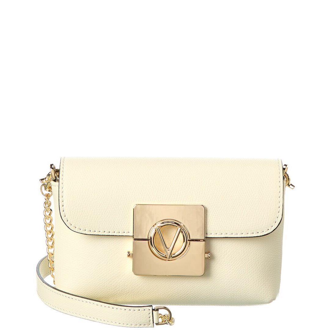 Valentino By Mario Valentino Lilou Bonbonniere Leather Crossbody Women`s White