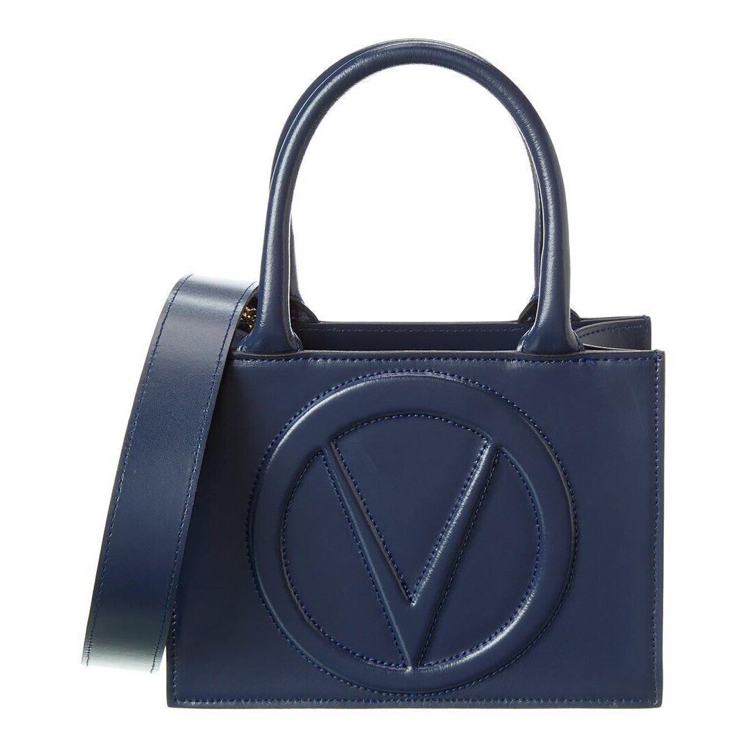 Valentino By Mario Valentino Marie Broderie Leather Tote Women`s Blue