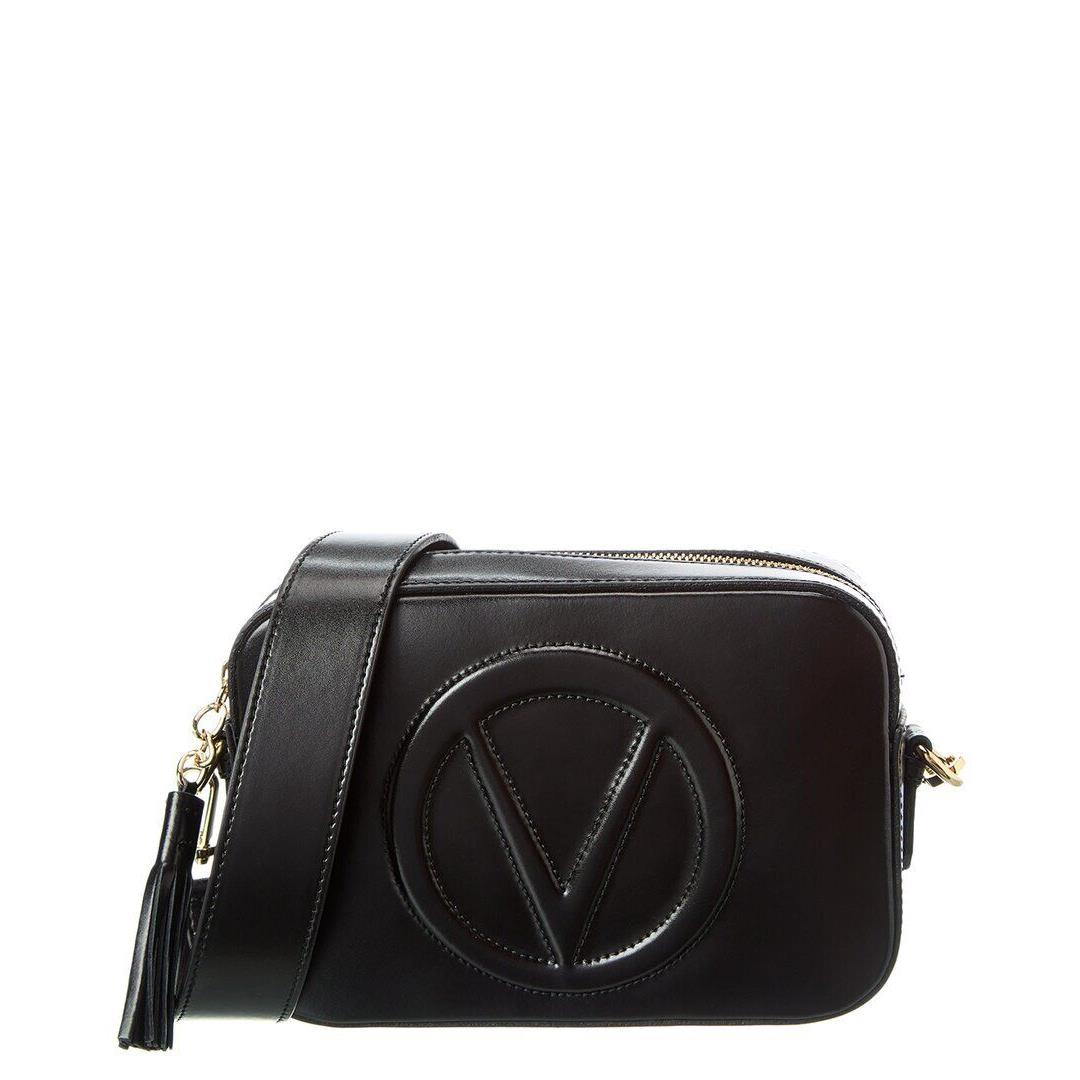 Valentino By Mario Valentino Babette Broderie Leather Crossbody Women`s Black