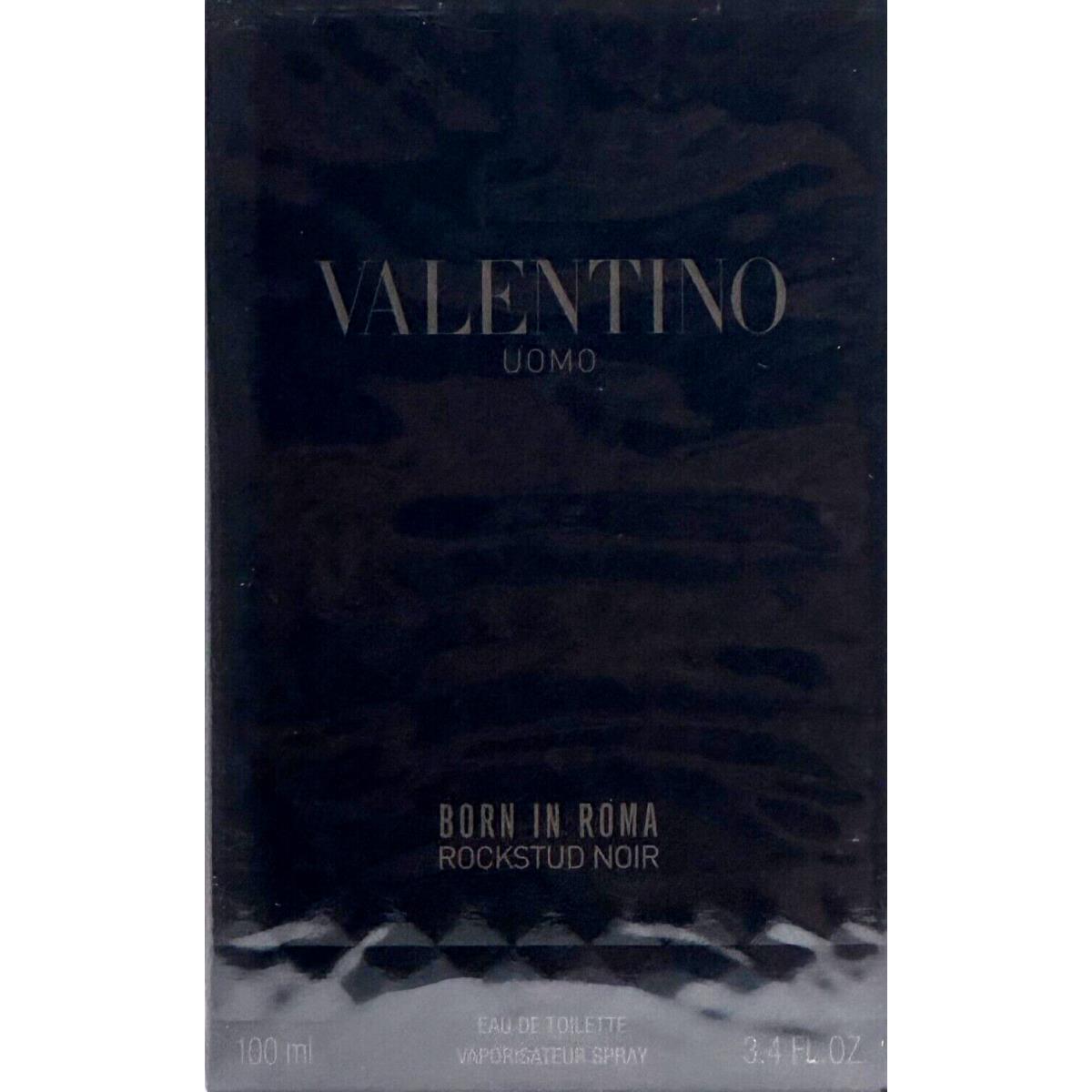 Valentino Uomo Born IN Roma Rockstud Noir Edt Spray For Men 3.4 Oz / 100 ml