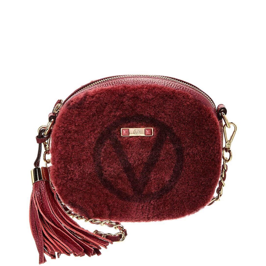 Valentino By Mario Valentino Nina Shearling Crossbody Women`s Brown