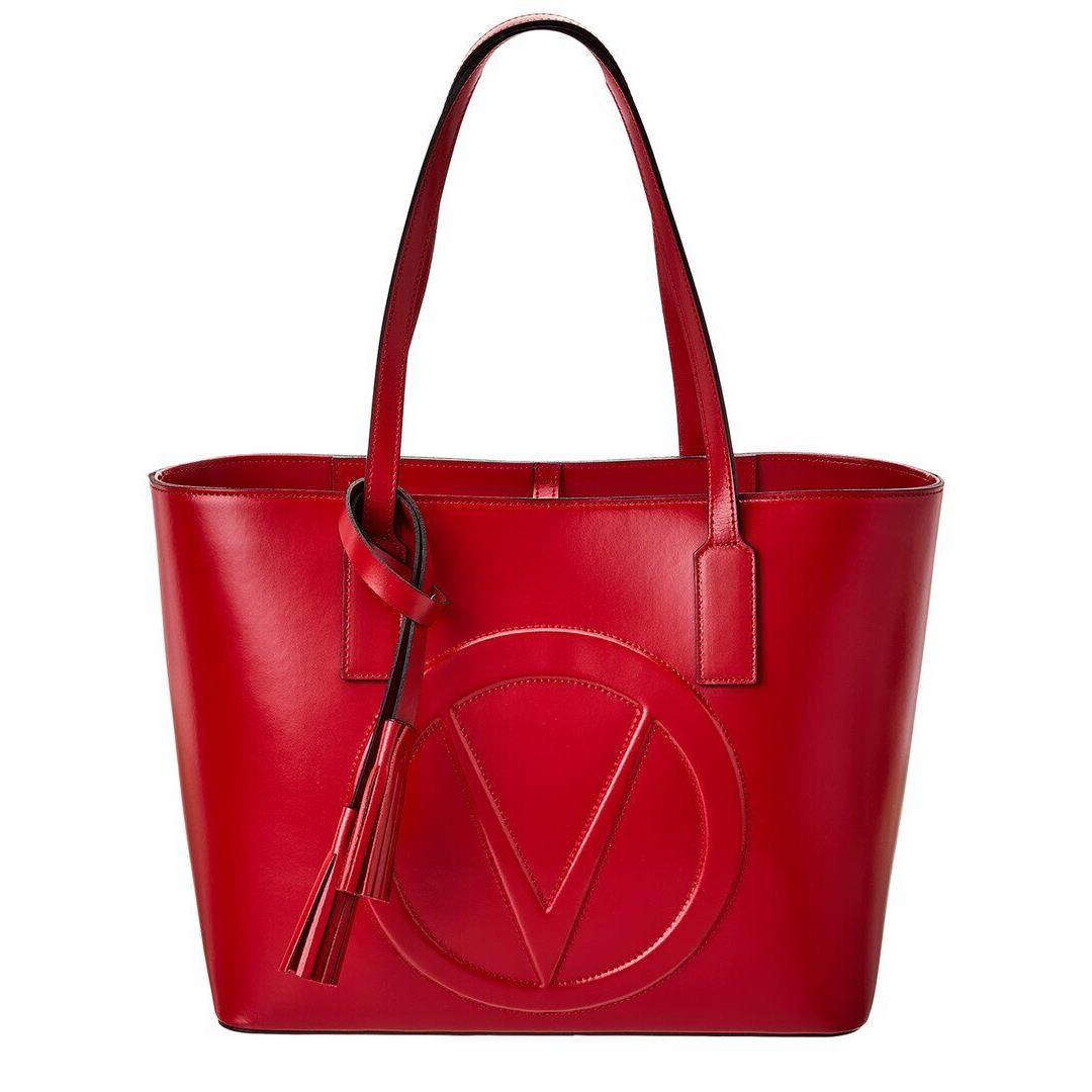 Valentino By Mario Valentino Soho Broderie Leather Tote Women`s Red