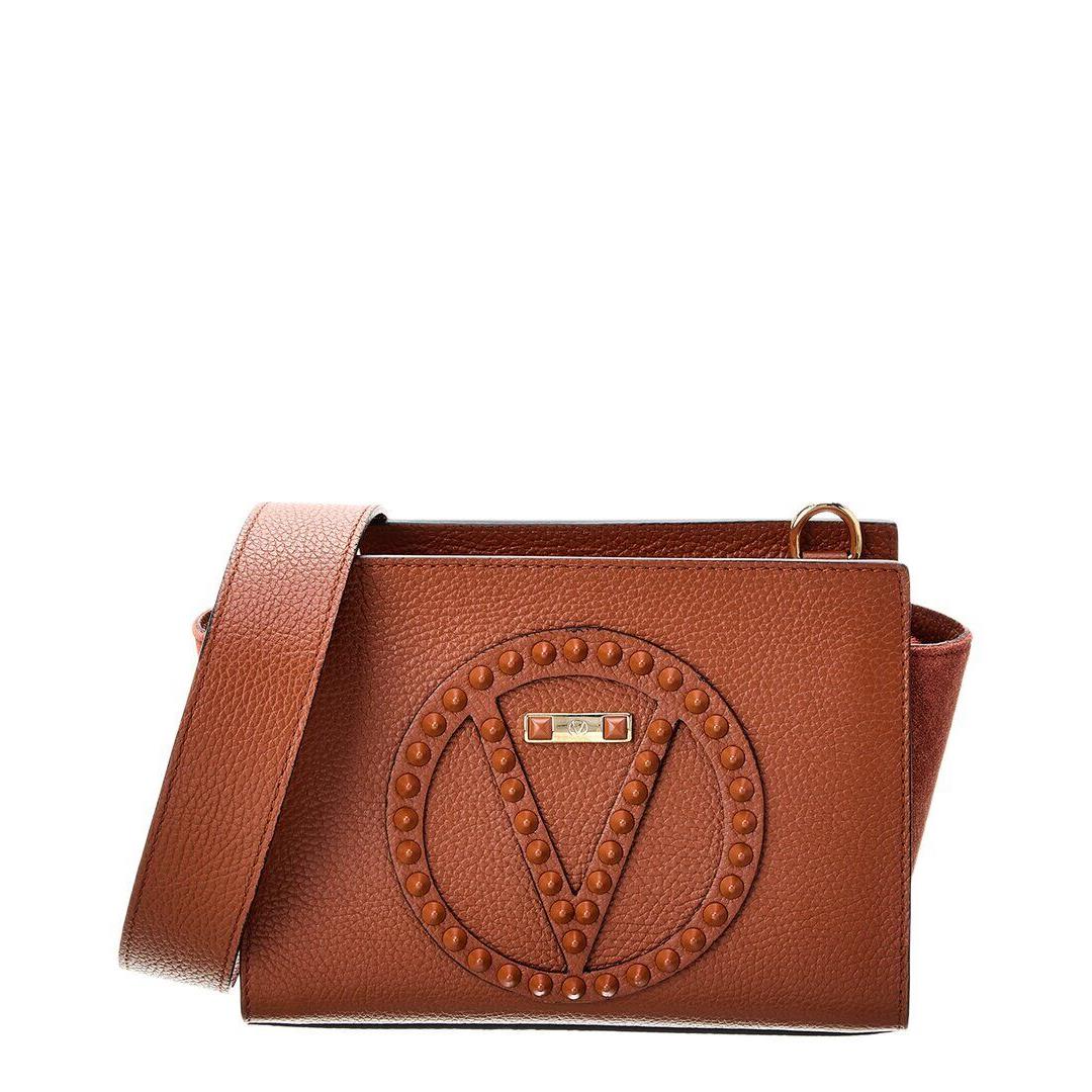 Valentino By Mario Valentino Kiki Rock Leather Shoulder Bag Women`s Brown