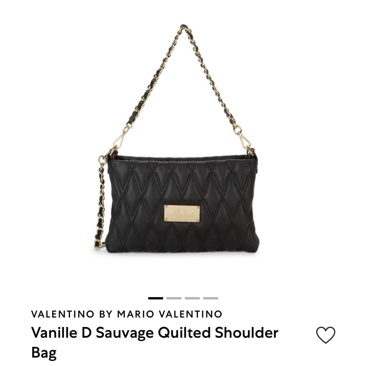 Valentino D Sauvage Quilted Shoulder Bag Black