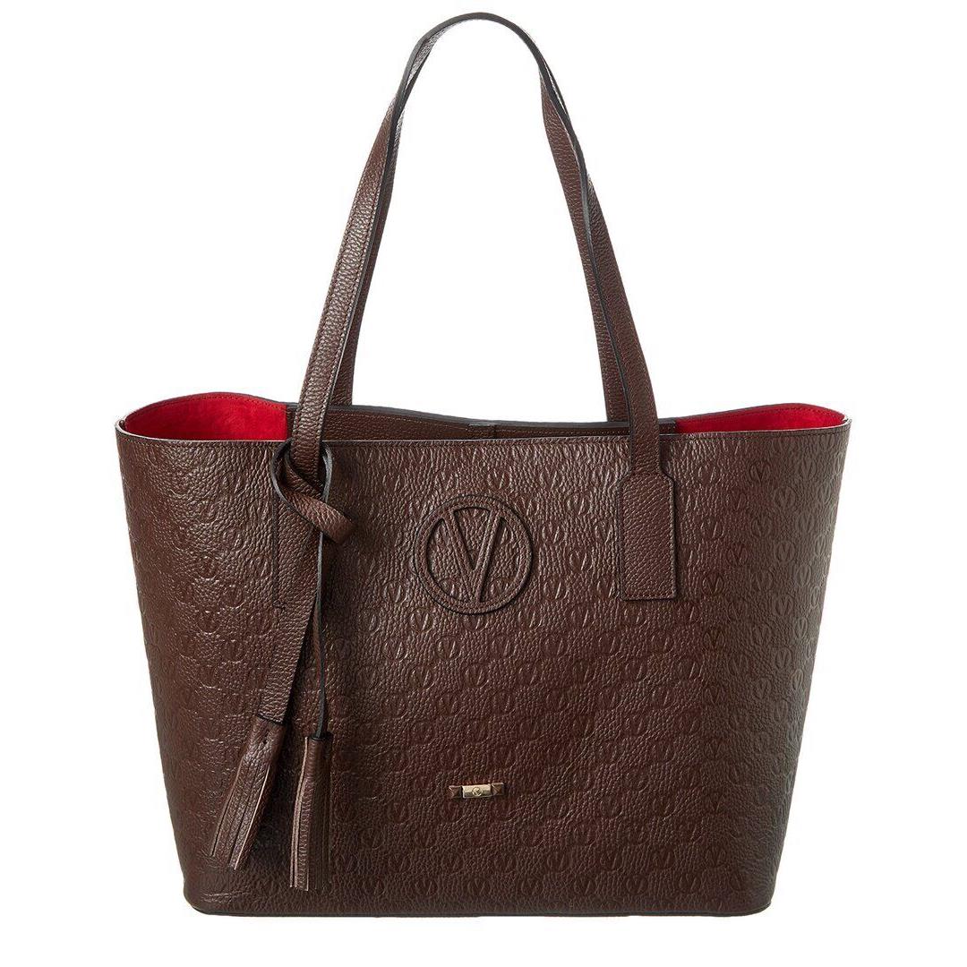 Valentino By Mario Valentino Soho Medallion Leather Tote Women`s Brown