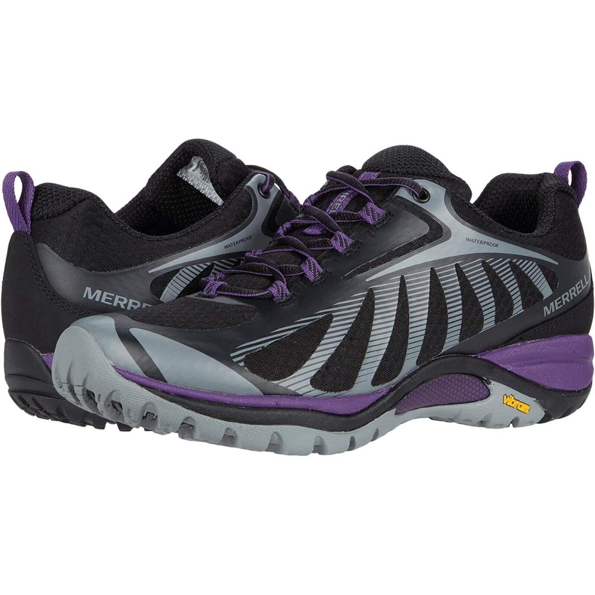 Merrell Z7928 Black Acai Siren Waterproof Hiking Shoes Size US 7M EU 37.5 - Black/Purple