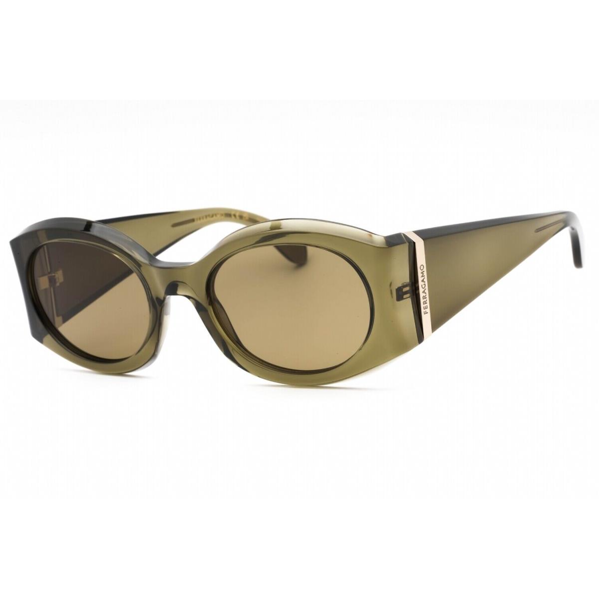 Salvatore Ferragamo SF2008S-320-55 Sunglasses Size 55mm 140mm 22mm Khaki Women