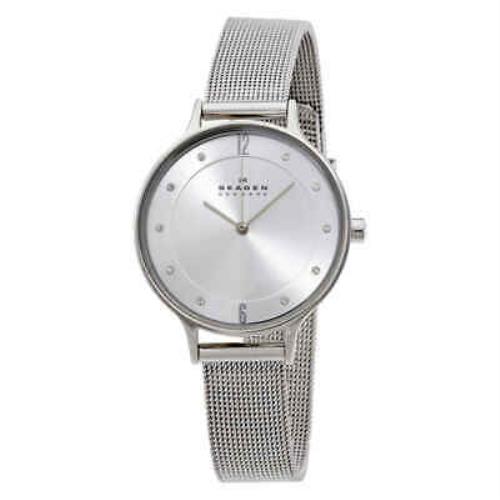Skagen Anita Silver Dial Stainless Steel Mesh Ladies Watch SKW2149 - Dial: Silver, Band: Silver, Bezel: Silver-tone