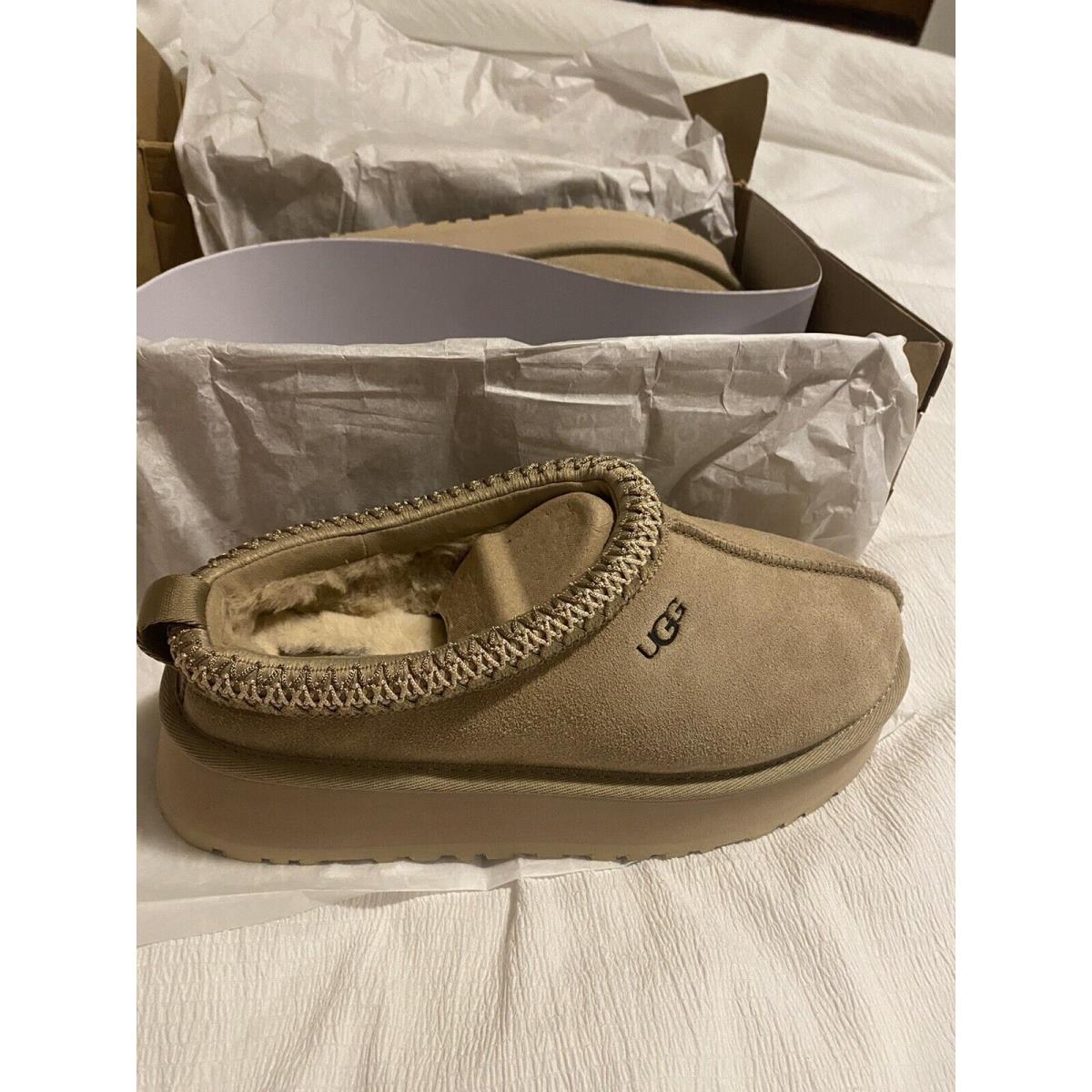 Ugg Tazz Mustard Seed Women`s Platform Slippers Beige W/original Box Size 8