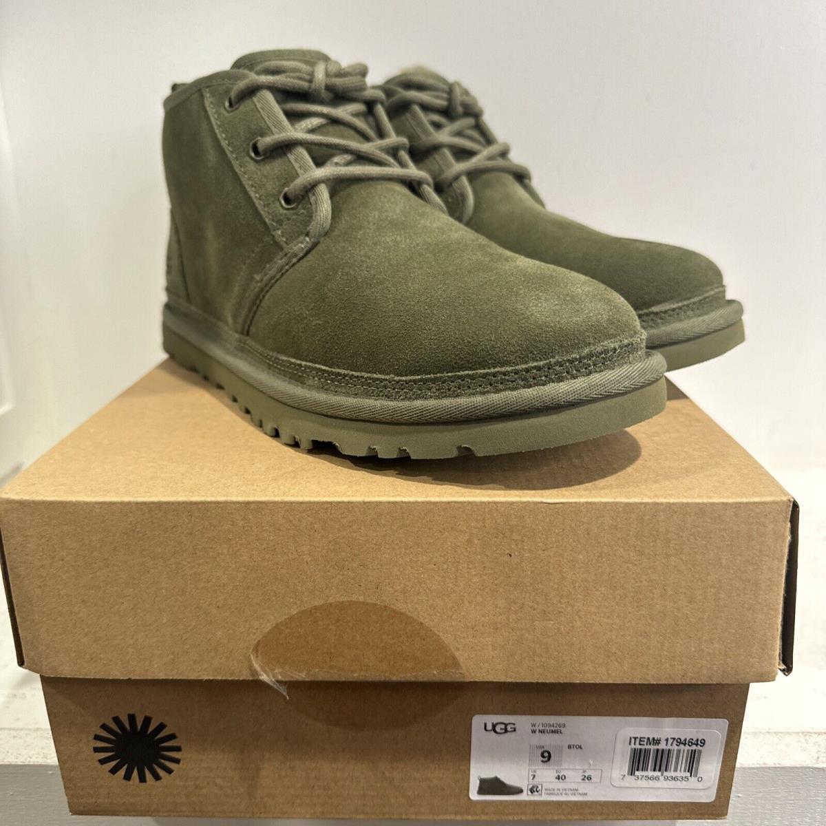 Ugg Brand Women`s Neumel B Olive Soft Ankle Boots Shoes Size 9