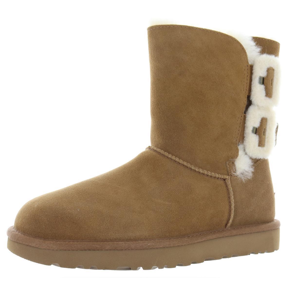 Ugg Womens Bailey Zip Short Tan Winter Boots Shoes 5 Medium B M Bhfo 0600