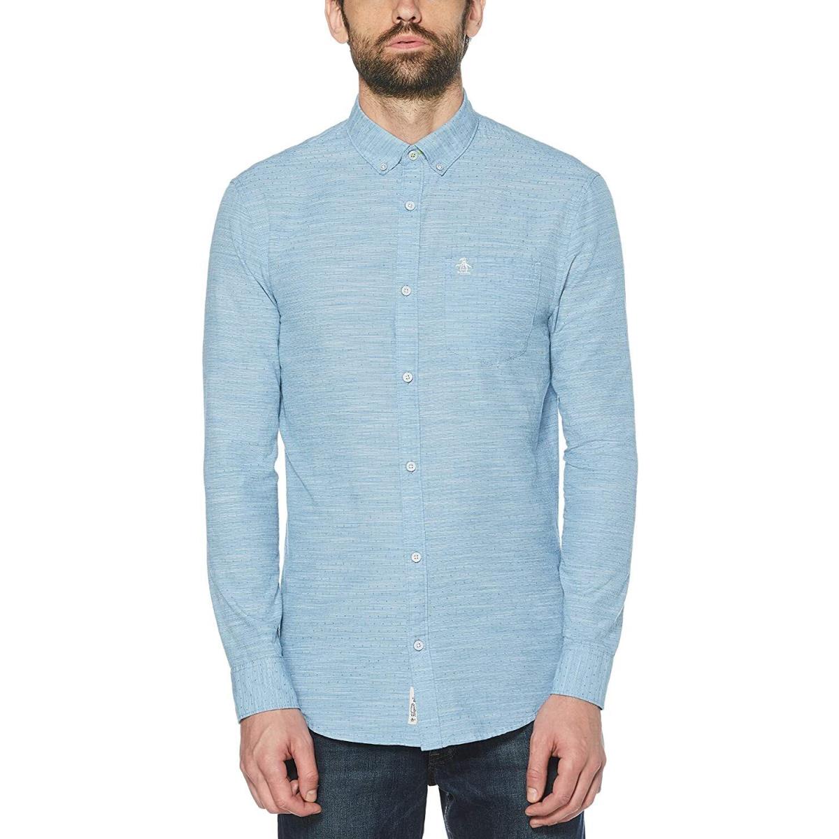 Original Penguin Mens Textured Dobby Shirt-m