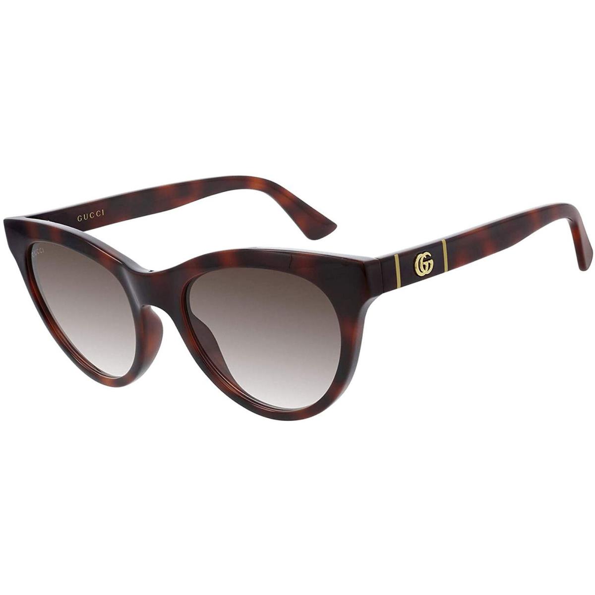 Gucci Women`s Sunglasses Brown Lens Havana Injected Plastic Frame GG0763S 002