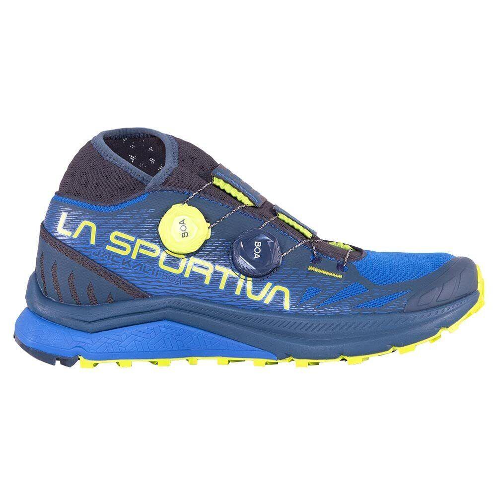 La Sportiva Men`s Jackal II Boa Trail Running Shoe Storm Blue/lime Punch