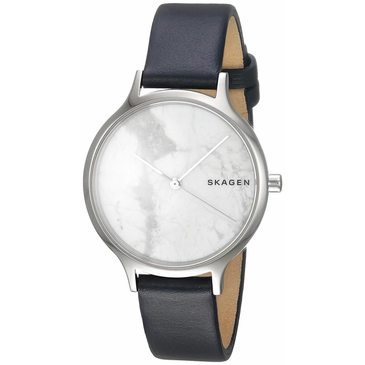 Skagen Women`s SKW2719 `anita` Silver Stainless Steel and Blue Leather Watch