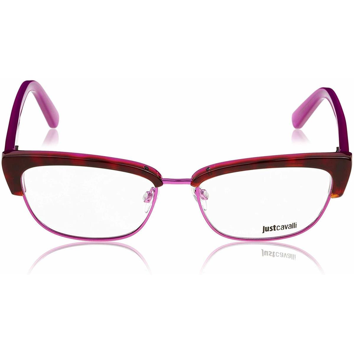 Just Cavalli JC0625 Purple Tortoise 056 Clubmaster Eyeglasses Frames 54-16-140