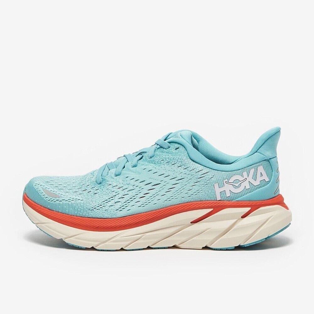 Hoka One One Clifton 8 1119394-AEBL Women`s Eggshell Blue Running Shoes EEE790