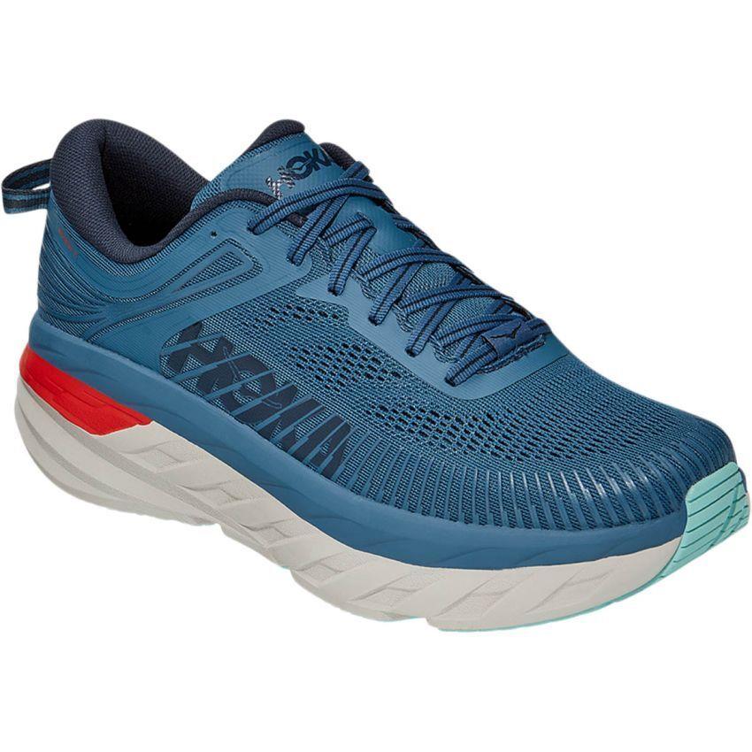 Hoka One One Bondi 7 1110518-RTOS Sneaker Men 8.5 Real Teal Running Shoes EEE650 - Blue