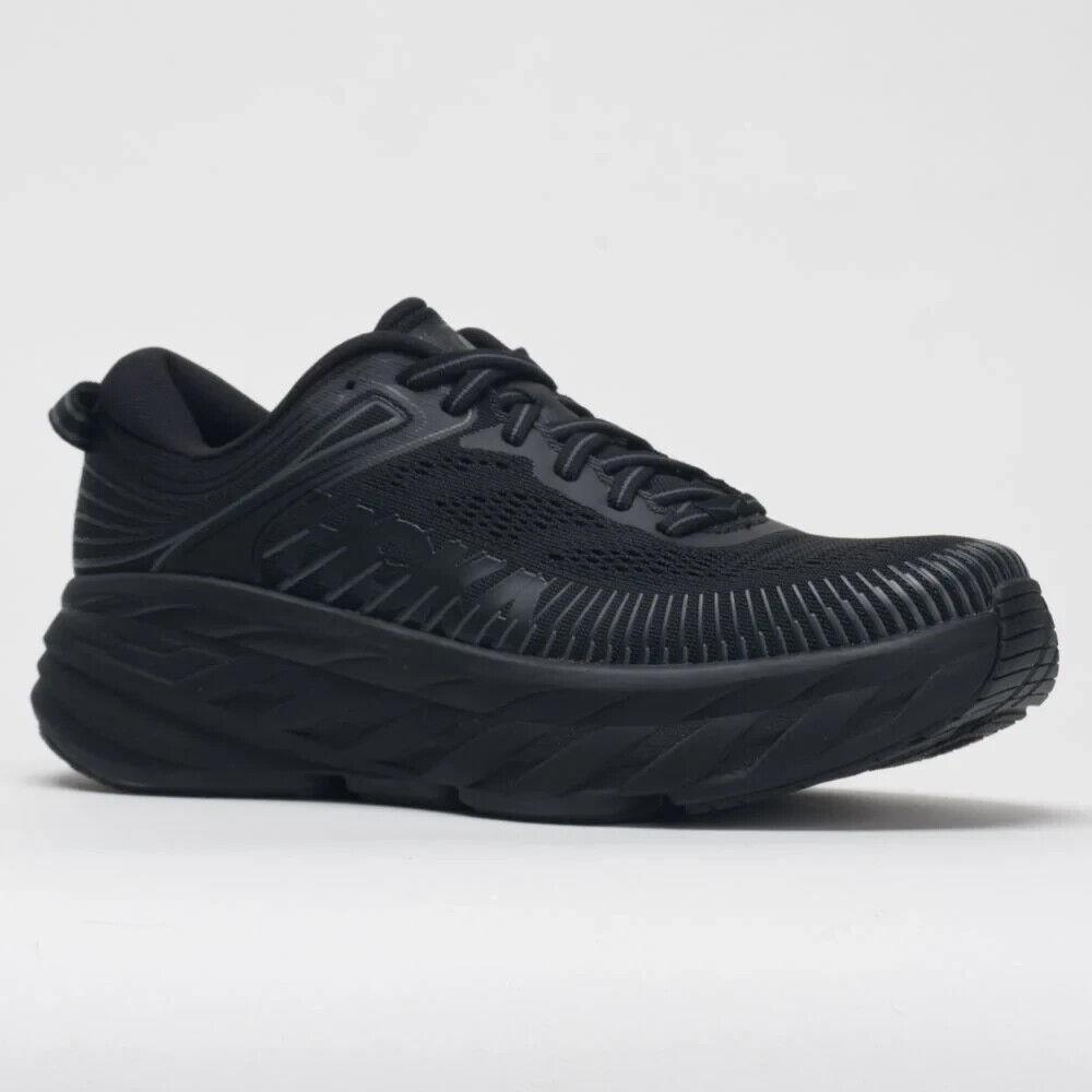 Men Hoka Bondi 7 Running Shoes 1110518 Black Black