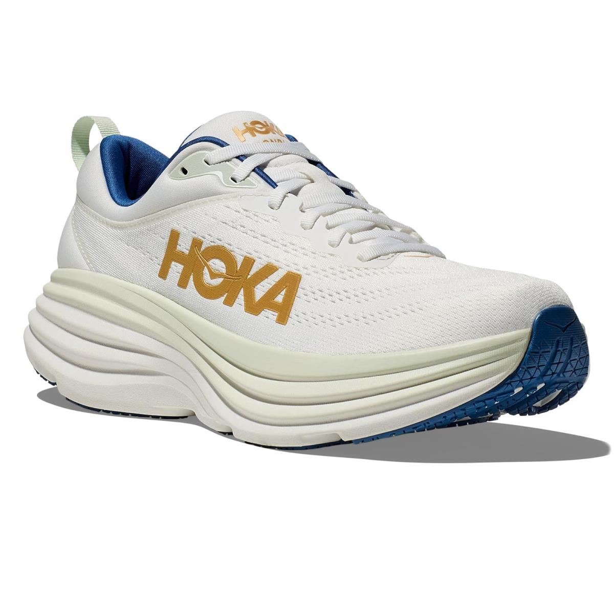 Man`s Sneakers Athletic Shoes Hoka Bondi 8 Frost/Gold