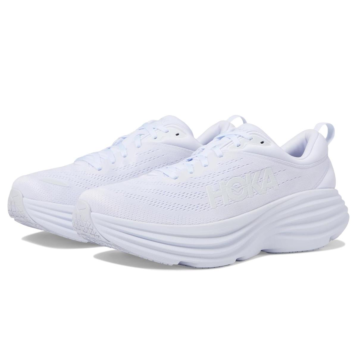 Man`s Sneakers Athletic Shoes Hoka Bondi 8 White/White