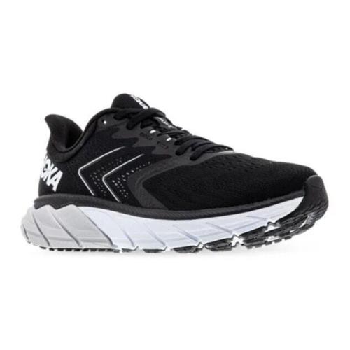 Hoka One One Arahi 5 1115012-BWHT Sneaker Women Black White Running Shoes EEE408