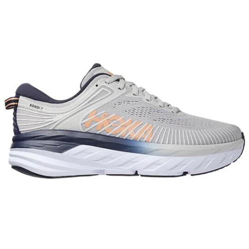 Hoka One One Bondi 7 1110519-LRBI Sneakers Women`s 5 Gray Running Shoes EEE683