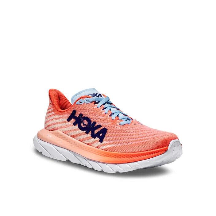 Hoka One One Mach 5 1127894-CPPF Sneakers Womens 9.5 Orange Running Shoes EEE978