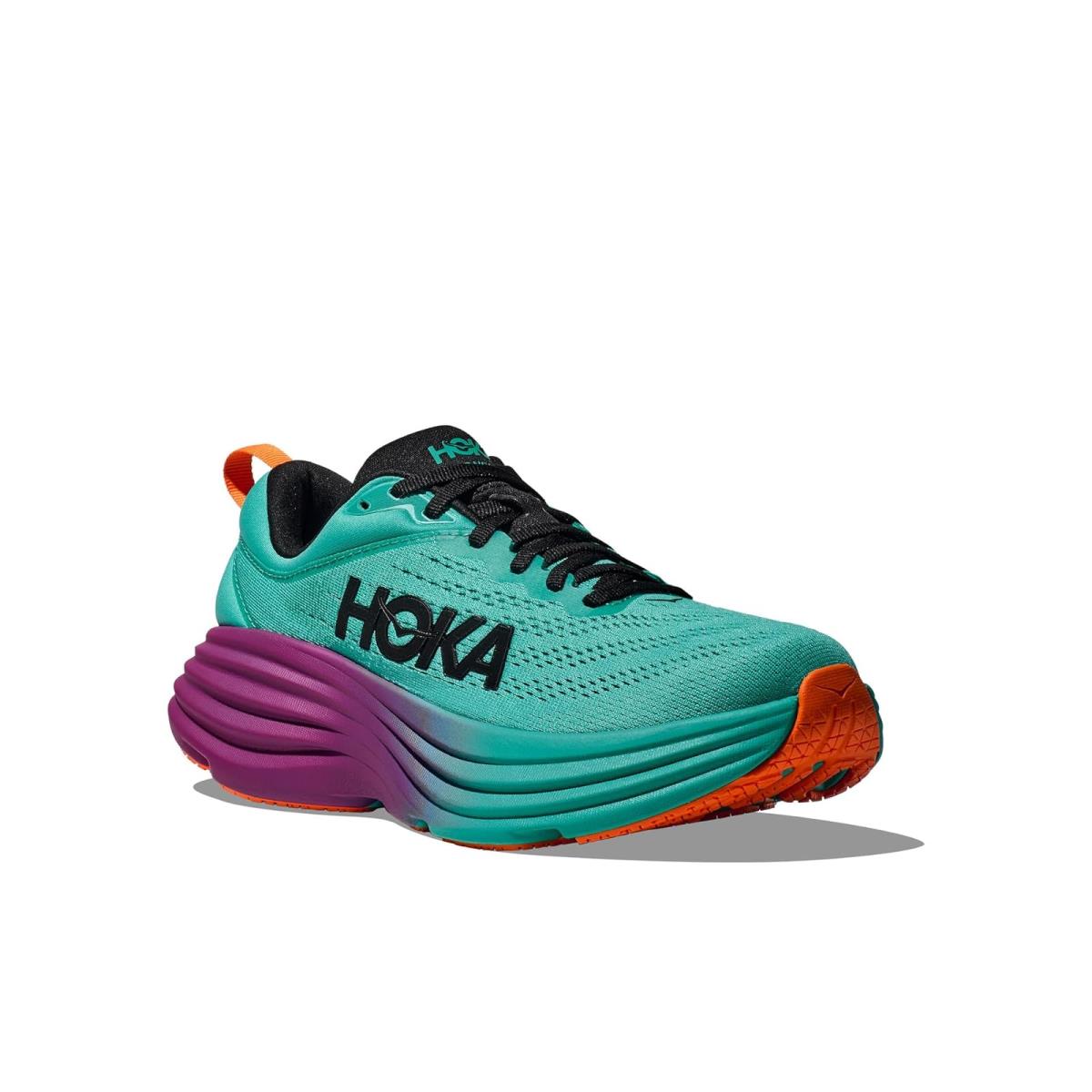 Woman`s Sneakers Athletic Shoes Hoka Bondi 8 Electric Aqua/Black